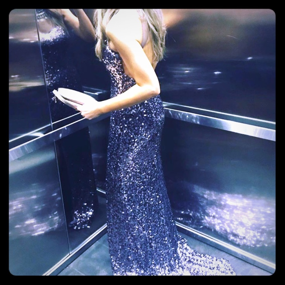 Size 4 Grey/silver Sequin Dress